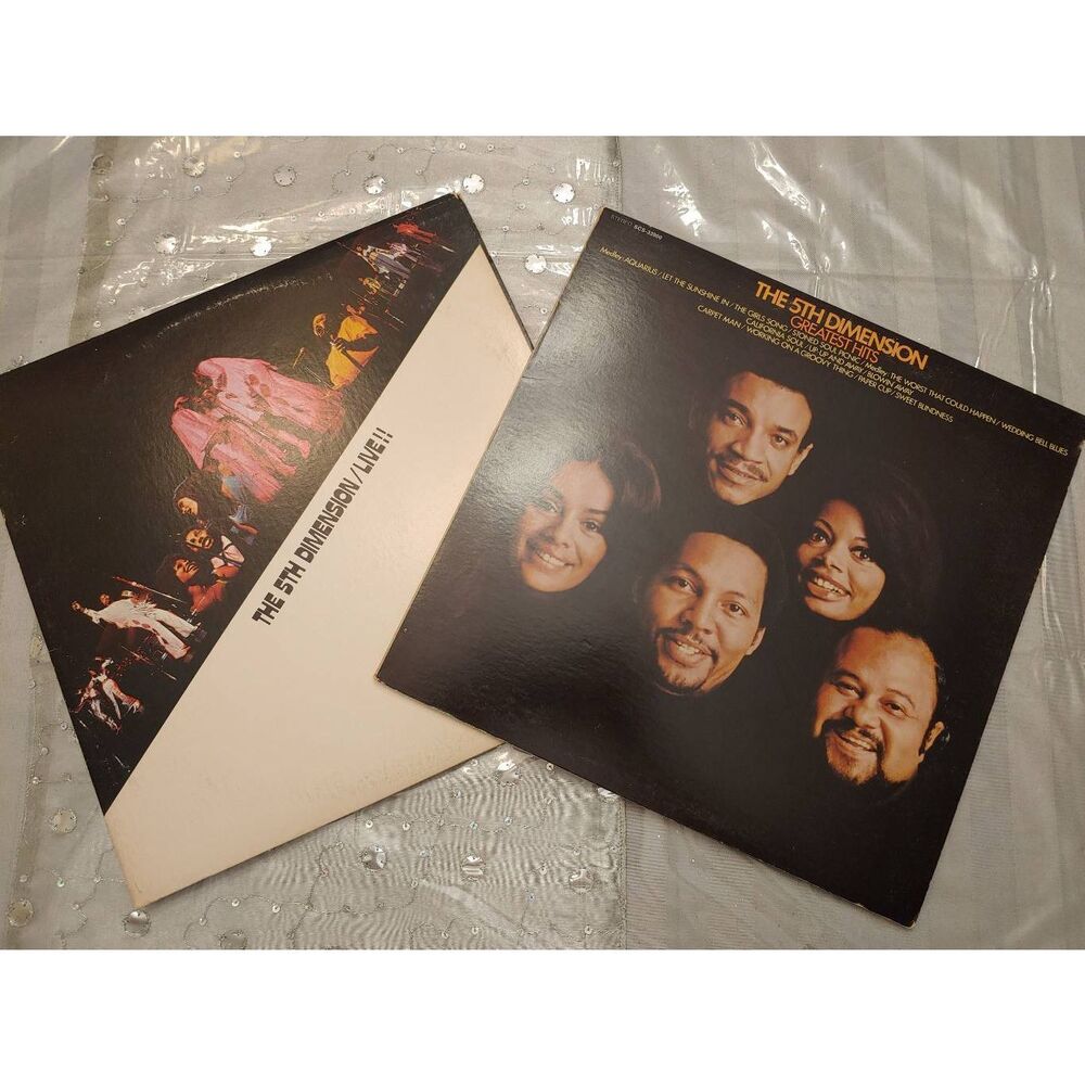 Set Of 2 The 5th Dimension Live! & Greatest Hits 12" LPs Vinyl Album